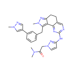 CN(C)C(=O)Cn1ccc(Nc2ncc3c(n2)-c2c(nn(C)c2Cc2cccc(-c4cnn(C)c4)c2)CC3)n1 ZINC000224945834