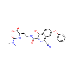 CN(C)C(=O)N[C@H](CCNC(=O)c1nc(C#N)c2cc(Oc3ccccc3)ccc2c1O)C(=O)O ZINC000146757572