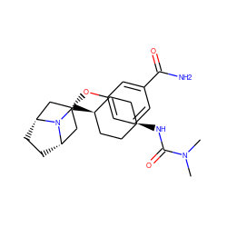 CN(C)C(=O)N[C@H]1CC[C@@H](CN2[C@H]3CC[C@@H]2C[C@H](Oc2cccc(C(N)=O)c2)C3)CC1 ZINC000101363728