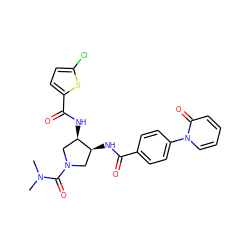 CN(C)C(=O)N1C[C@H](NC(=O)c2ccc(-n3ccccc3=O)cc2)[C@H](NC(=O)c2ccc(Cl)s2)C1 ZINC000028826237