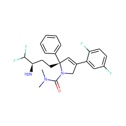 CN(C)C(=O)N1CC(c2cc(F)ccc2F)=C[C@@]1(CC[C@@H](N)C(F)F)c1ccccc1 ZINC000028827243