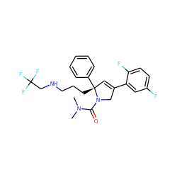 CN(C)C(=O)N1CC(c2cc(F)ccc2F)=C[C@@]1(CCCNCC(F)(F)F)c1ccccc1 ZINC000028818871