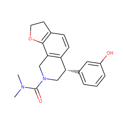 CN(C)C(=O)N1Cc2c(ccc3c2OCC3)[C@H](c2cccc(O)c2)C1 ZINC000038156052