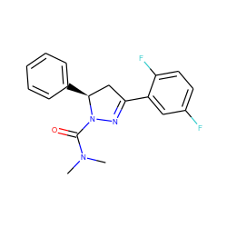 CN(C)C(=O)N1N=C(c2cc(F)ccc2F)C[C@@H]1c1ccccc1 ZINC000028525184