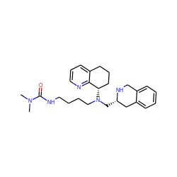 CN(C)C(=O)NCCCCN(C[C@H]1Cc2ccccc2CN1)[C@H]1CCCc2cccnc21 ZINC000103242165