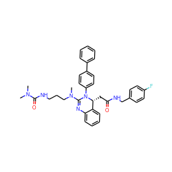 CN(C)C(=O)NCCCN(C)C1=Nc2ccccc2[C@@H](CC(=O)NCc2ccc(F)cc2)N1c1ccc(-c2ccccc2)cc1 ZINC000169307069