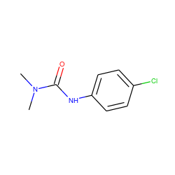 CN(C)C(=O)Nc1ccc(Cl)cc1 ZINC000000161800