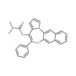 CN(C)C(=O)OC1=C(c2ccccc2)Oc2cc3ccccc3cc2-n2cccc21 ZINC000055834224