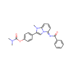 CN(C)C(=O)Oc1ccc(-c2cn3c(=NC(=O)c4ccccc4)cccc3n2C)cc1 ZINC000377819939