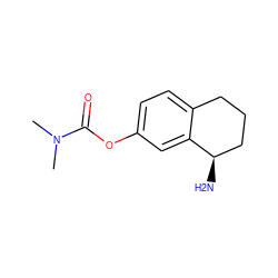 CN(C)C(=O)Oc1ccc2c(c1)[C@H](N)CCC2 ZINC000013492232