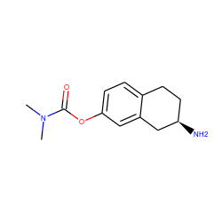 CN(C)C(=O)Oc1ccc2c(c1)C[C@H](N)CC2 ZINC000013492236