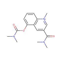 CN(C)C(=O)Oc1cccc2c1cc(C(=O)N(C)C)c[n+]2C ZINC000144152094