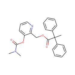 CN(C)C(=O)Oc1cccnc1COC(=O)C(C)(c1ccccc1)c1ccccc1 ZINC000013472429