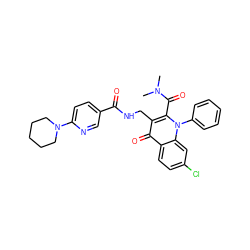 CN(C)C(=O)c1c(CNC(=O)c2ccc(N3CCCCC3)nc2)c(=O)c2ccc(Cl)cc2n1-c1ccccc1 ZINC000096170118