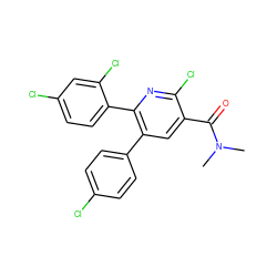 CN(C)C(=O)c1cc(-c2ccc(Cl)cc2)c(-c2ccc(Cl)cc2Cl)nc1Cl ZINC000028333383