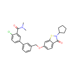 CN(C)C(=O)c1cc(-c2cccc(COc3ccc4c(=O)n(C5CCCC5)sc4c3)c2)ccc1Cl ZINC000095576895