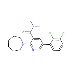 CN(C)C(=O)c1cc(-c2cccc(Cl)c2Cl)cnc1N1CCCCCC1 ZINC000045259127