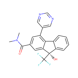 CN(C)C(=O)c1cc(-c2cncnc2)c2c(c1)[C@](O)(C(F)(F)F)c1ccccc1-2 ZINC000144824509