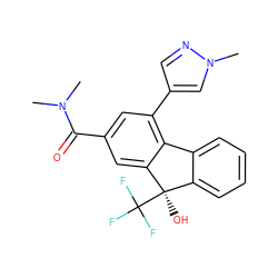 CN(C)C(=O)c1cc(-c2cnn(C)c2)c2c(c1)[C@](O)(C(F)(F)F)c1ccccc1-2 ZINC000144815828