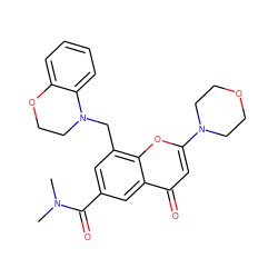 CN(C)C(=O)c1cc(CN2CCOc3ccccc32)c2oc(N3CCOCC3)cc(=O)c2c1 ZINC000653845468