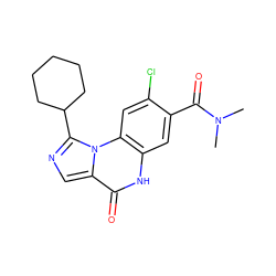 CN(C)C(=O)c1cc2[nH]c(=O)c3cnc(C4CCCCC4)n3c2cc1Cl ZINC000201422318