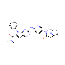 CN(C)C(=O)c1cc2cnc(Nc3ccc(N4C[C@@H]5CC[C@H](CC4=O)N5)cn3)nc2n1-c1ccccc1 ZINC000118587185