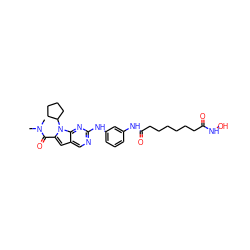 CN(C)C(=O)c1cc2cnc(Nc3cccc(NC(=O)CCCCCCC(=O)NO)c3)nc2n1C1CCCC1 ZINC001772645828