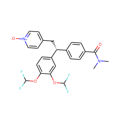 CN(C)C(=O)c1ccc([C@@H](Cc2cc[n+]([O-])cc2)c2ccc(OC(F)F)c(OC(F)F)c2)cc1 ZINC000013442091