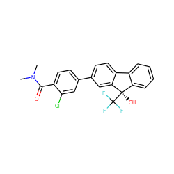 CN(C)C(=O)c1ccc(-c2ccc3c(c2)[C@](O)(C(F)(F)F)c2ccccc2-3)cc1Cl ZINC000144767333