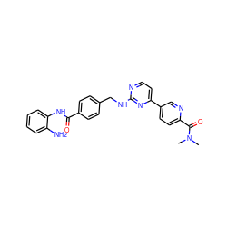 CN(C)C(=O)c1ccc(-c2ccnc(NCc3ccc(C(=O)Nc4ccccc4N)cc3)n2)cn1 ZINC000040936418