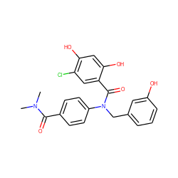 CN(C)C(=O)c1ccc(N(Cc2cccc(O)c2)C(=O)c2cc(Cl)c(O)cc2O)cc1 ZINC000653664348