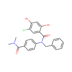 CN(C)C(=O)c1ccc(N(Cc2ccccc2)C(=O)c2cc(Cl)c(O)cc2O)cc1 ZINC000653663066