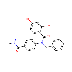 CN(C)C(=O)c1ccc(N(Cc2ccccc2)C(=O)c2ccc(O)cc2O)cc1 ZINC000653668883