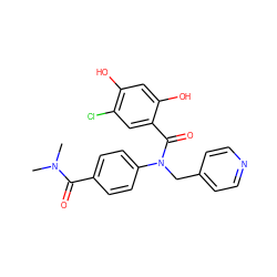 CN(C)C(=O)c1ccc(N(Cc2ccncc2)C(=O)c2cc(Cl)c(O)cc2O)cc1 ZINC000653768316