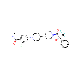 CN(C)C(=O)c1ccc(N2CCC(C3CCN(C(=O)[C@](O)(c4ccccc4)C(F)(F)F)CC3)CC2)cc1Cl ZINC000653830109