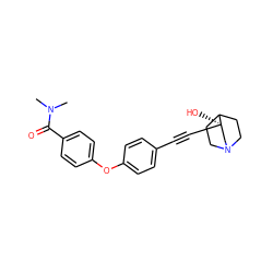 CN(C)C(=O)c1ccc(Oc2ccc(C#C[C@]3(O)CN4CCC3CC4)cc2)cc1 ZINC000073373282