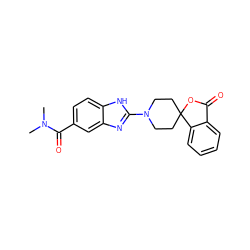 CN(C)C(=O)c1ccc2[nH]c(N3CCC4(CC3)OC(=O)c3ccccc34)nc2c1 ZINC000040974932