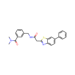 CN(C)C(=O)c1cccc(CNC(=O)Cc2nc3ccc(-c4ccccc4)cc3s2)c1 ZINC000200201159