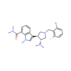 CN(C)C(=O)c1cccc2c([C@H]3CN(Cc4c(F)cccc4Br)C[C@@H]3N(C)C)cn(C)c12 ZINC001772644447