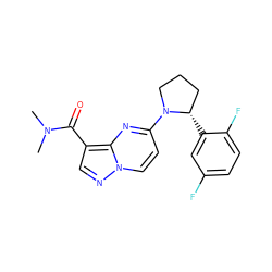 CN(C)C(=O)c1cnn2ccc(N3CCC[C@@H]3c3cc(F)ccc3F)nc12 ZINC000169704137