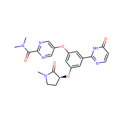 CN(C)C(=O)c1ncc(Oc2cc(O[C@H]3CCN(C)C3=O)cc(-c3nccc(=O)[nH]3)c2)cn1 ZINC000096273767