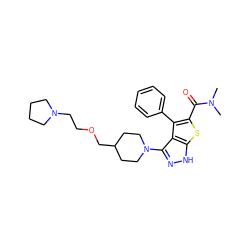 CN(C)C(=O)c1sc2[nH]nc(N3CCC(COCCN4CCCC4)CC3)c2c1-c1ccccc1 ZINC000147551947