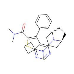 CN(C)C(=O)c1sc2ncnc(N3[C@H]4CC[C@H]3CC(N(C)C3CCC3)C4)c2c1-c1ccccc1 ZINC000146373305