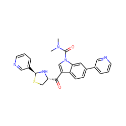 CN(C)C(=O)n1cc(C(=O)[C@@H]2CS[C@@H](c3cccnc3)N2)c2ccc(-c3cccnc3)cc21 ZINC000013737536