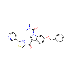 CN(C)C(=O)n1cc(C(=O)[C@@H]2CS[C@H](c3cccnc3)N2)c2ccc(OCc3ccccc3)cc21 ZINC000036331951