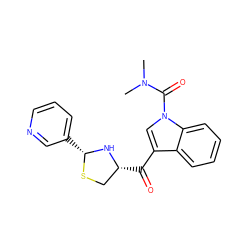 CN(C)C(=O)n1cc(C(=O)[C@@H]2CS[C@H](c3cccnc3)N2)c2ccccc21 ZINC000036331869