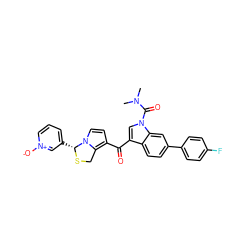 CN(C)C(=O)n1cc(C(=O)c2ccn3c2CS[C@@H]3c2ccc[n+]([O-])c2)c2ccc(-c3ccc(F)cc3)cc21 ZINC000026737739