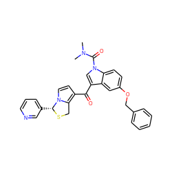 CN(C)C(=O)n1cc(C(=O)c2ccn3c2CS[C@@H]3c2cccnc2)c2cc(OCc3ccccc3)ccc21 ZINC000026737270