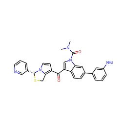 CN(C)C(=O)n1cc(C(=O)c2ccn3c2CS[C@@H]3c2cccnc2)c2ccc(-c3cccc(N)c3)cc21 ZINC000026731147