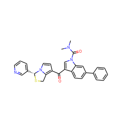 CN(C)C(=O)n1cc(C(=O)c2ccn3c2CS[C@@H]3c2cccnc2)c2ccc(-c3ccccc3)cc21 ZINC000026736347